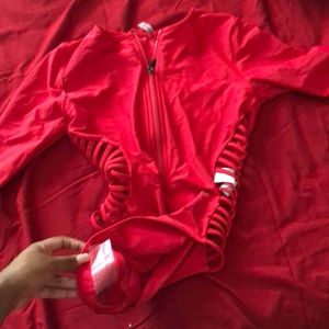 Brand new red one piece sexy bathing suit